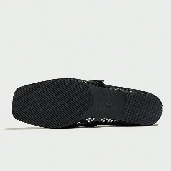 Black Elegant Women's Ballet Flats - Picture 3 of 7